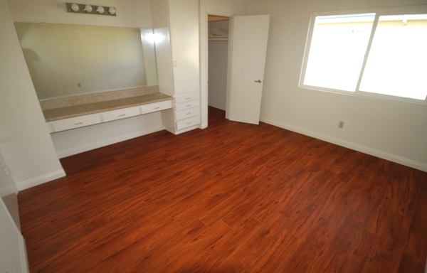 Humongous master bedroom with walk in closet and make-up area