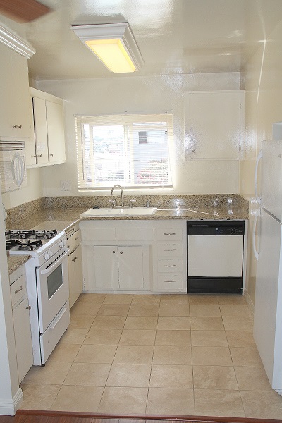 Remodelled kitchen with granite counters and all appliances
